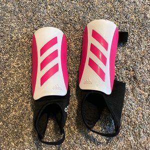 Adidas Pink Kids Soccer Shin Guards, Size Small